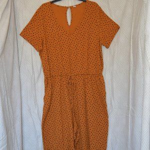 Old Navy – Yellow Polka Dot Boucle Knit Jumpsuit, XXL Plus Size